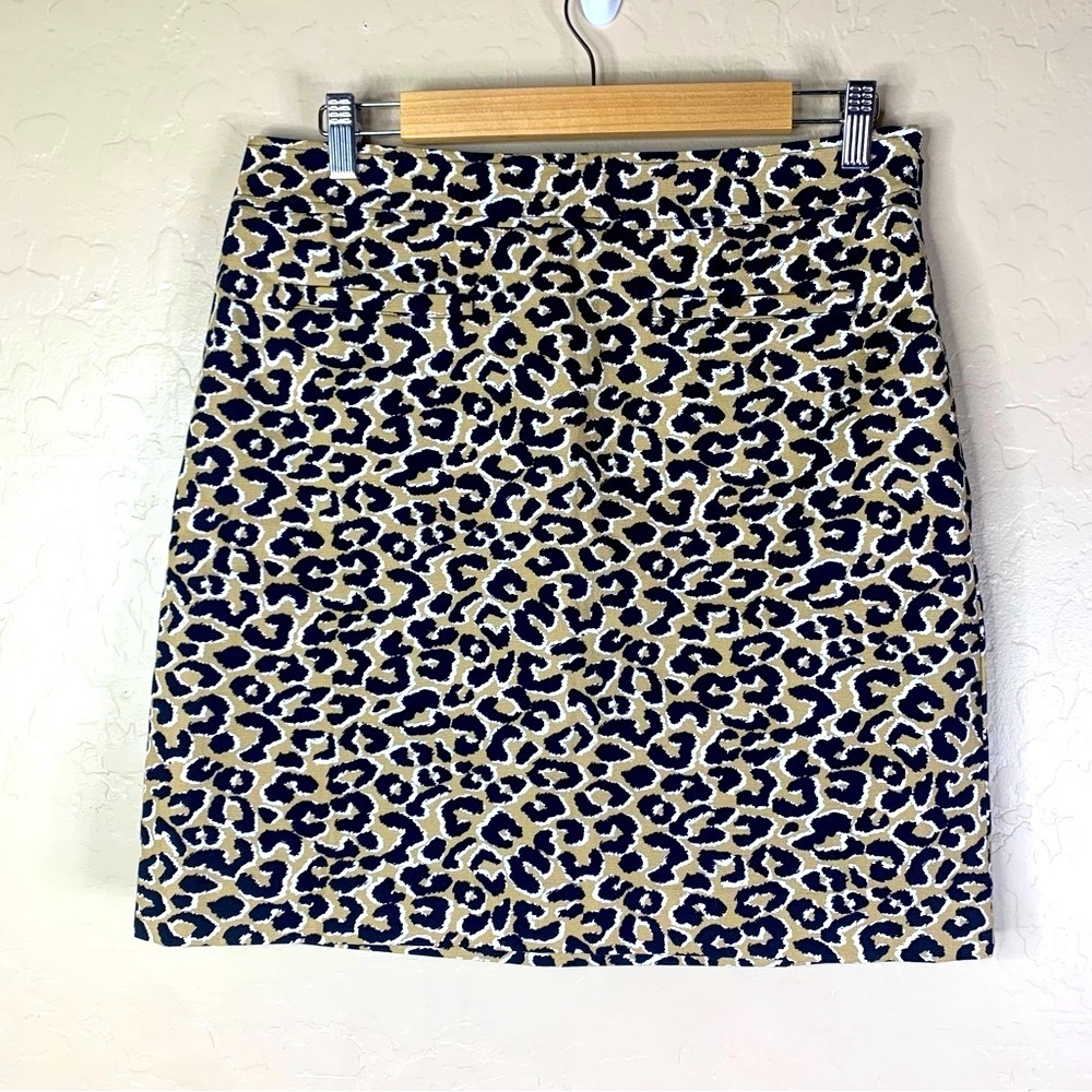 Talbots Animal Print A-Line Skirt